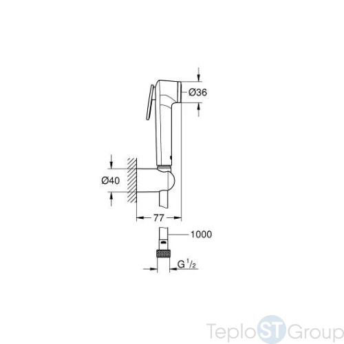 Гигиенический набор Grohe Tempesta-F Trigger Spray 26352000 - купить с доставкой по России фото 3