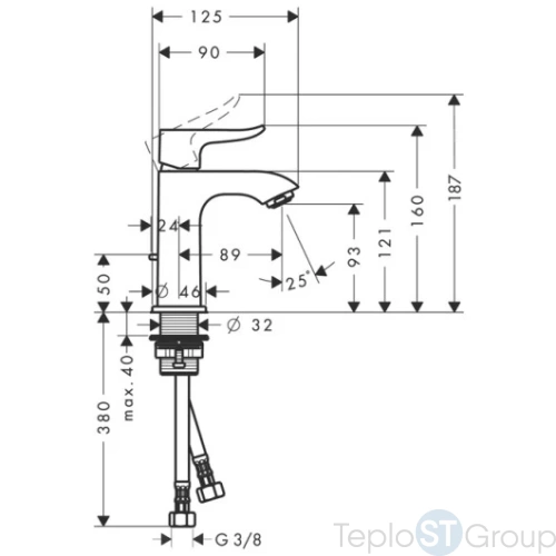 Смеситель для раковины Hansgrohe Metris 31186000 - купить оптом у дилера TeploSTGroup по всей России ✅ ☎ 8 (800) 600-96-13 фото 3