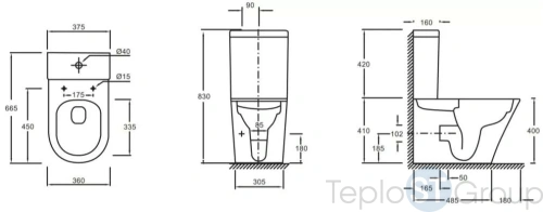 Чаша для унитаза-компакта Jacob Delafon Rodin+ UJAB102-00 - купить оптом у дилера TeploSTGroup по всей России ✅ ☎ 8 (800) 600-96-13 фото 4