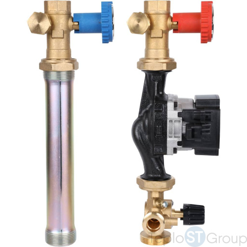 Stout SDG-0003 Насосная группа с 3-х ходовым приводным смесителем 1"с насосом Grundfos UPM3 Hybrid 25-70 - купить с доставкой по России фото 4