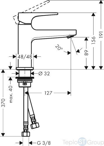 Смеситель для раковины Hansgrohe Metropol 32500140 шлифованная бронза - купить оптом у дилера TeploSTGroup по всей России ✅ ☎ 8 (800) 600-96-13 фото 2