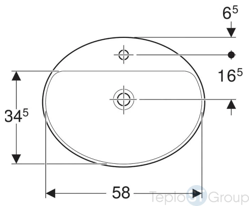 Раковина Geberit VariForm 60x48 500.726.01.2 - купить с доставкой по России фото 5