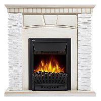 Портал Firelight Porto Classic камень белый, шпон беленый дуб - купить оптом с доставкой по России