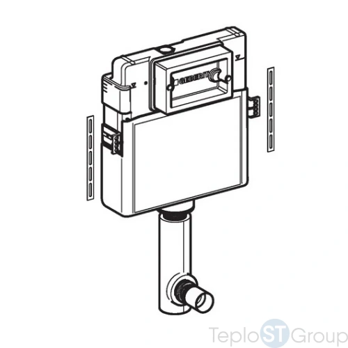 Скрытый бачок GEBERIT UP100 Delta 12 109.100.00.1 - купить с доставкой по России фото 2