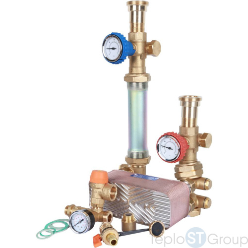 Stout SDG-0038 Насосная группа с теплообменником 34 пластины, без насоса в теплоизоляции - купить с доставкой по России фото 6