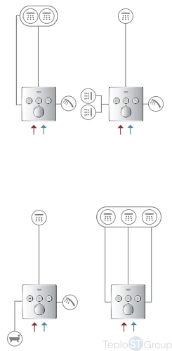 Смеситель для душа Grohe Grohtherm SmartControl 29149000 - купить оптом у дилера TeploSTGroup по всей России ✅ ☎ 8 (800) 600-96-13 фото 3