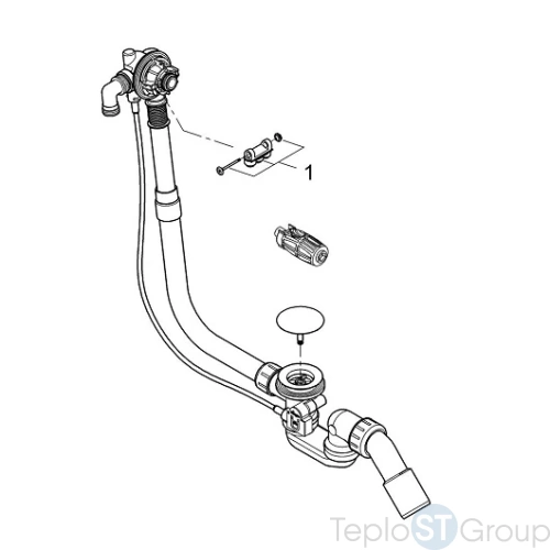 Слив-перелив для ванны Grohe Talentofill 28990000 встраиваемая часть - купить оптом у дилера TeploSTGroup по всей России ✅ ☎ 8 (800) 600-96-13 фото 4