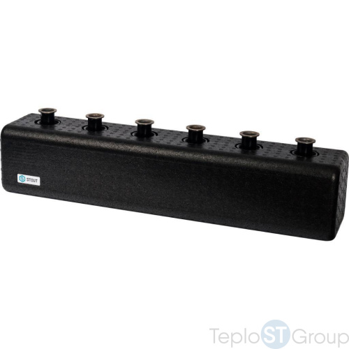 Stout SDG-0018 Стальной распределительный коллектор 3 отопительных контура с гидравлическим разделителем DN 25 - купить оптом с доставкой по России