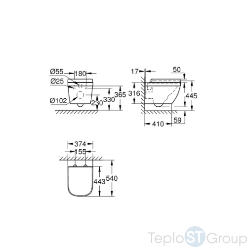 Унитаз подвесной Grohe Euro Ceramic 39554000 (SoftClose) - купить с доставкой по России фото 3