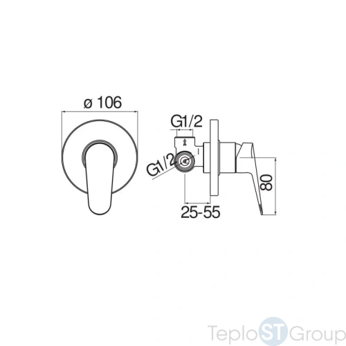 Смеситель для душа Nobili Blues BS101108CR - купить оптом у дилера TeploSTGroup по всей России ✅ ☎ 8 (800) 600-96-13 фото 2