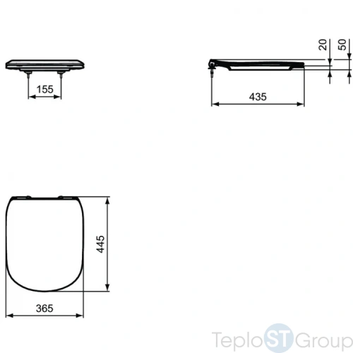 Унитаз подвесной с инсталляцией и кнопкой Ideal Standard Tesi R030501 - купить с доставкой по России фото 4