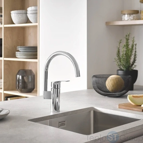 Смеситель для кухни GROHE Eurosmart 2021 33202003 хром - купить оптом у дилера TeploSTGroup по всей России ✅ ☎ 8 (800) 600-96-13 фото 4