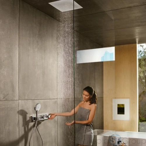 Термостат Hansgrohe RainSelect 15355600 для 2 потребителей, черный хром - купить с доставкой по России фото 2