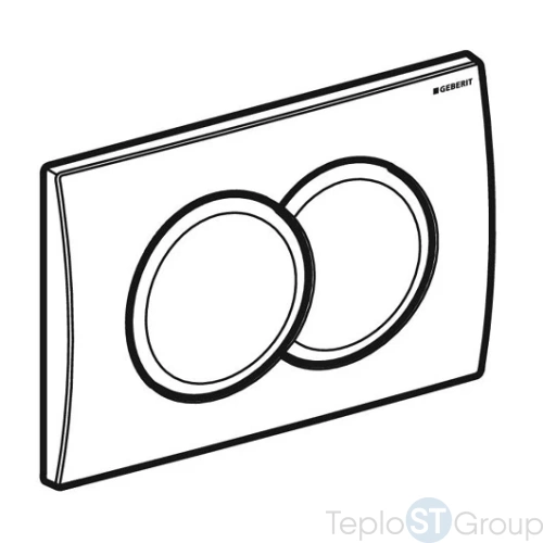 Смывная клавиша Geberit Delta01 для двойного смыва альпийский белый (115.107.11.1) - купить с доставкой по России фото 2