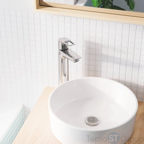 Смеситель для отдельностоящей раковины GROHE BauLoop XL 23764001 с ограничителем температуры, хром - купить оптом у дилера TeploSTGroup по всей России ✅ ☎ 8 (800) 600-96-13 фото 4