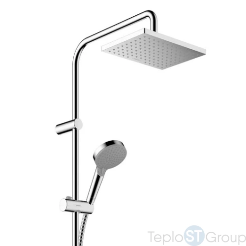 Душевая система Showerpipe 230 1jet с термостатом для ванны Hansgrohe Vernis Shape 26284000 хром - купить с доставкой по России фото 2