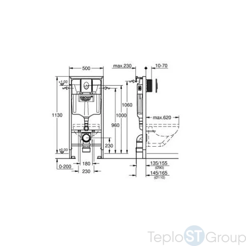 Инсталляция Grohe Rapid SL 38750001 (4 в 1 в сборе) - купить оптом у дилера TeploSTGroup по всей России ✅ ☎ 8 (800) 600-96-13 фото 3