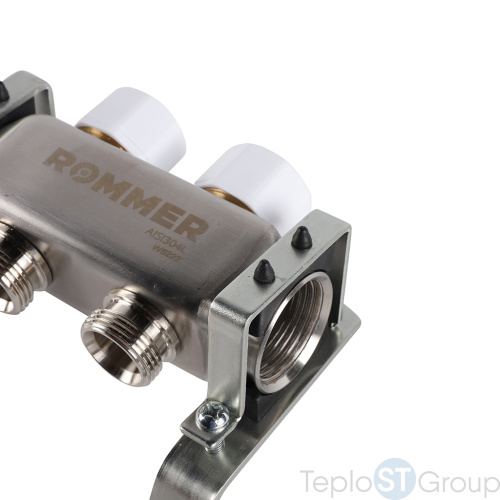 Rommer RMS-3200-000002 Rommer Коллектор из нержавеющей стали без расходомеров 2 вых. - купить оптом с доставкой по России фото 2