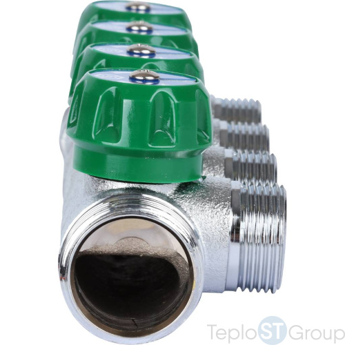 Stout SMB-6850-013404 коллектор регулирующий 1 , 4 отвода 3/4 ЕК - купить оптом с доставкой по России фото 3
