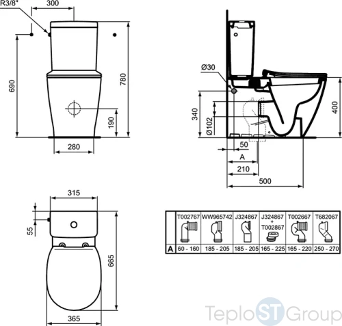 Чаша унитаза Ideal Standard Connect E803701 - купить с доставкой по России фото 3