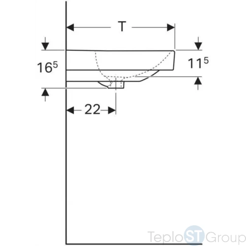 Раковина Geberit Smyle Square 90x48 500.251.01.1 - купить оптом у дилера TeploSTGroup по всей России ✅ ☎ 8 (800) 600-96-13 фото 4