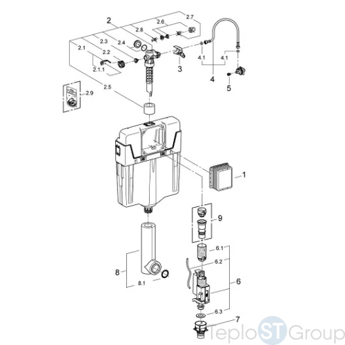 Бачок скрытого монтажа Grohe GD2 38661000 - купить оптом с доставкой по России фото 3