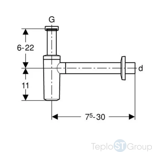 Сифон для раковины GEBERIT D32 (хром) 151.034.21.1 - купить оптом у дилера TeploSTGroup по всей России ✅ ☎ 8 (800) 600-96-13 фото 3