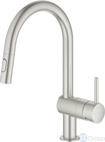 Смеситель для кухни Grohe Minta 32321DC2 с выдвижным изливом, суперсталь - купить с доставкой по России фото 2