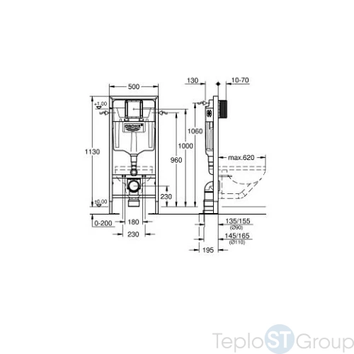 Инсталляция для унитаза Grohe Rapid SL 38584001 - купить с доставкой по России фото 3