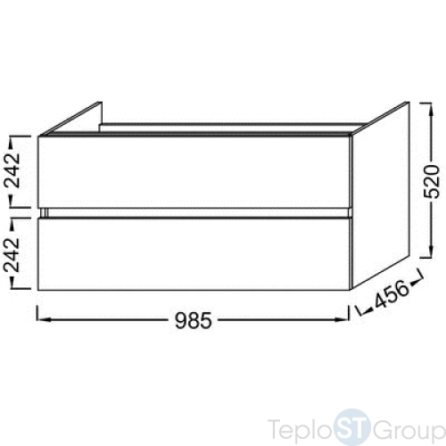 Тумба под раковину Jacob Delafon Tolbiac EB2383-J5 100 см - купить оптом у дилера TeploSTGroup по всей России ✅ ☎ 8 (800) 600-96-13 фото 2
