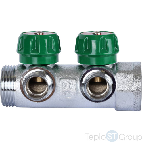 Stout SMB-6850-011202 коллектор регулирующий 1 , 2 отвода 1/2 - купить оптом с доставкой по России фото 2