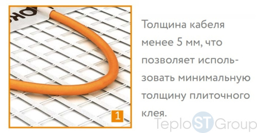 "Теплолюкс" TROPIX МНН 160 Вт - 1,0 кв.м. Нагревательный мат для теплого пола - купить оптом с доставкой по России фото 3