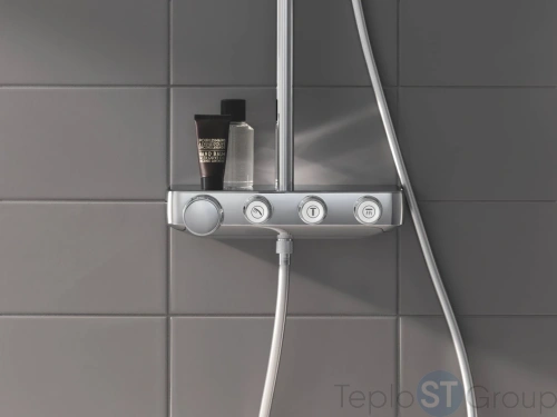 Душевая система с термостатом Grohe Euphoria SmartControl 310 Duo Cube 26508000 хром - купить с доставкой по России фото 7