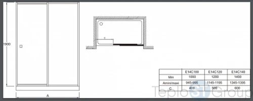 Душевая дверь Jacob Delafon Serenity 120x190 E14C120-GA - купить оптом у дилера TeploSTGroup по всей России ✅ ☎ 8 (800) 600-96-13 фото 3