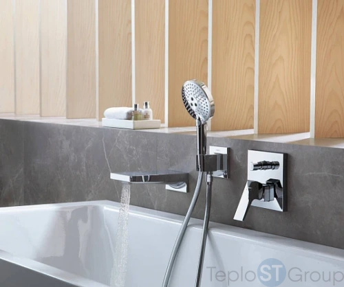 Смеситель для ванны с душем Hansgrohe Metropol 32545000 внешняя часть - купить оптом у дилера TeploSTGroup по всей России ✅ ☎ 8 (800) 600-96-13 фото 2