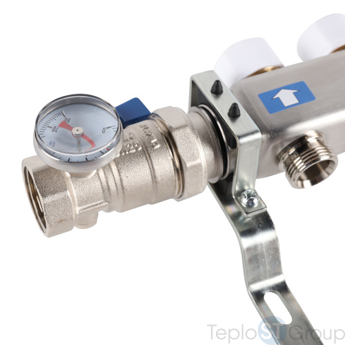 Rommer RMS-3210-000005 Rommer Коллектор из нержавеющей стали в сборе без расходомеров 5 вых. - купить оптом с доставкой по России фото 2