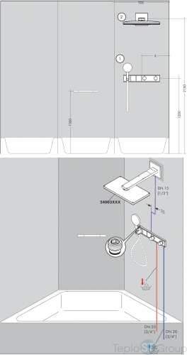 Термостат для душа Hansgrohe RainSelect 15355000 - купить оптом у дилера TeploSTGroup по всей России ✅ ☎ 8 (800) 600-96-13 фото 3