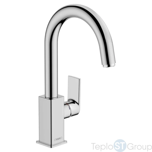 Смеситель для раковины со сливным гарнитуром Hansgrohe Vernis Shape 210 71564000 хром - купить с доставкой по России