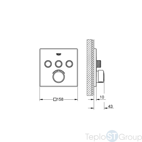 Смеситель для душа Grohe Grohtherm SmartControl 29149000 - купить оптом у дилера TeploSTGroup по всей России ✅ ☎ 8 (800) 600-96-13 фото 4