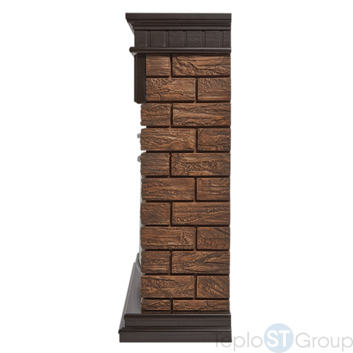 Портал Firelight Bricks Wood 25 камень коричневый, шпон темный дуб - купить оптом с доставкой по России фото 4
