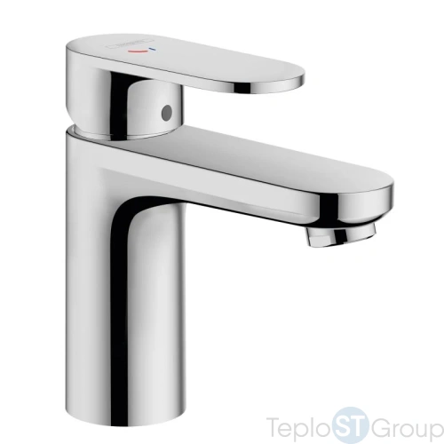 Смеситель для раковины со сливным гарнитуром Hansgrohe Vernis Blend 100 71551000 хром - купить оптом у дилера TeploSTGroup по всей России ✅ ☎ 8 (800) 600-96-13