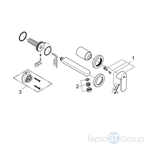 Смеситель для раковины GROHE Eurosmart Cosmopolitan 19381000 хром - купить оптом у дилера TeploSTGroup по всей России ✅ ☎ 8 (800) 600-96-13 фото 2