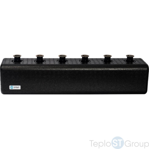 Stout SDG-0018 Стальной распределительный коллектор 3 отопительных контура с гидравлическим разделителем DN 25 - купить оптом с доставкой по России фото 9
