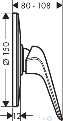 Смеситель для душа Hansgrohe Novus 71067000 (внешняя часть) - купить с доставкой по России фото 3