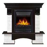 Портал Firelight Forte Classic камень белый, шпон темный дуб - купить оптом с доставкой по России