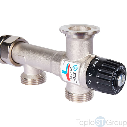 Stout SDG-0120-005010 Stout Насосно-смесительный узел с термостатическим клапаном 20-55°C, без насоса - купить оптом с доставкой по России фото 6