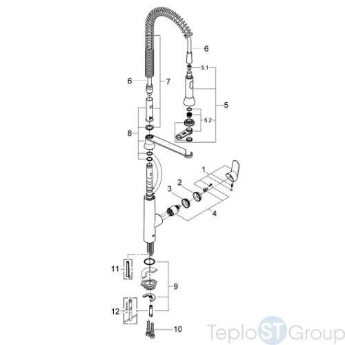 Смеситель для кухонной мойки с высоким изливом Grohe K7 32950000 хром - купить с доставкой по России фото 4