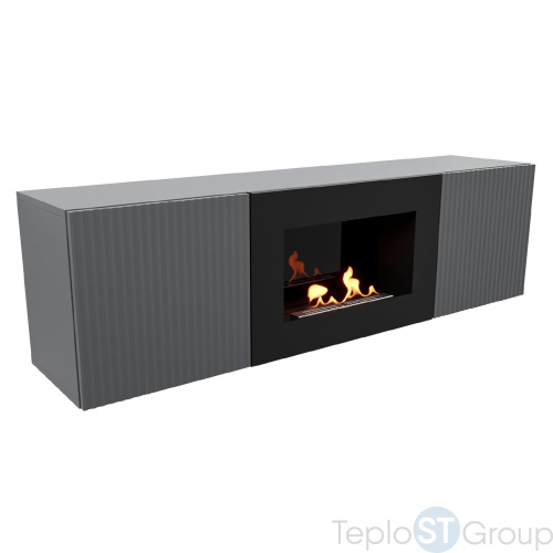 Тумба с биокамином Firelight BFP/P-1400L графит - купить оптом с доставкой по России