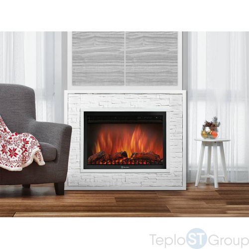 Портал Firelight Loft 30 камень белый, белая эмаль - купить оптом с доставкой по России фото 2