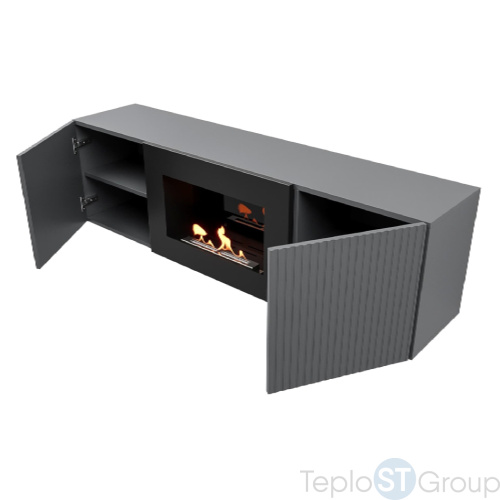 Тумба с биокамином Firelight BFP/P-1400L графит - купить оптом с доставкой по России фото 6